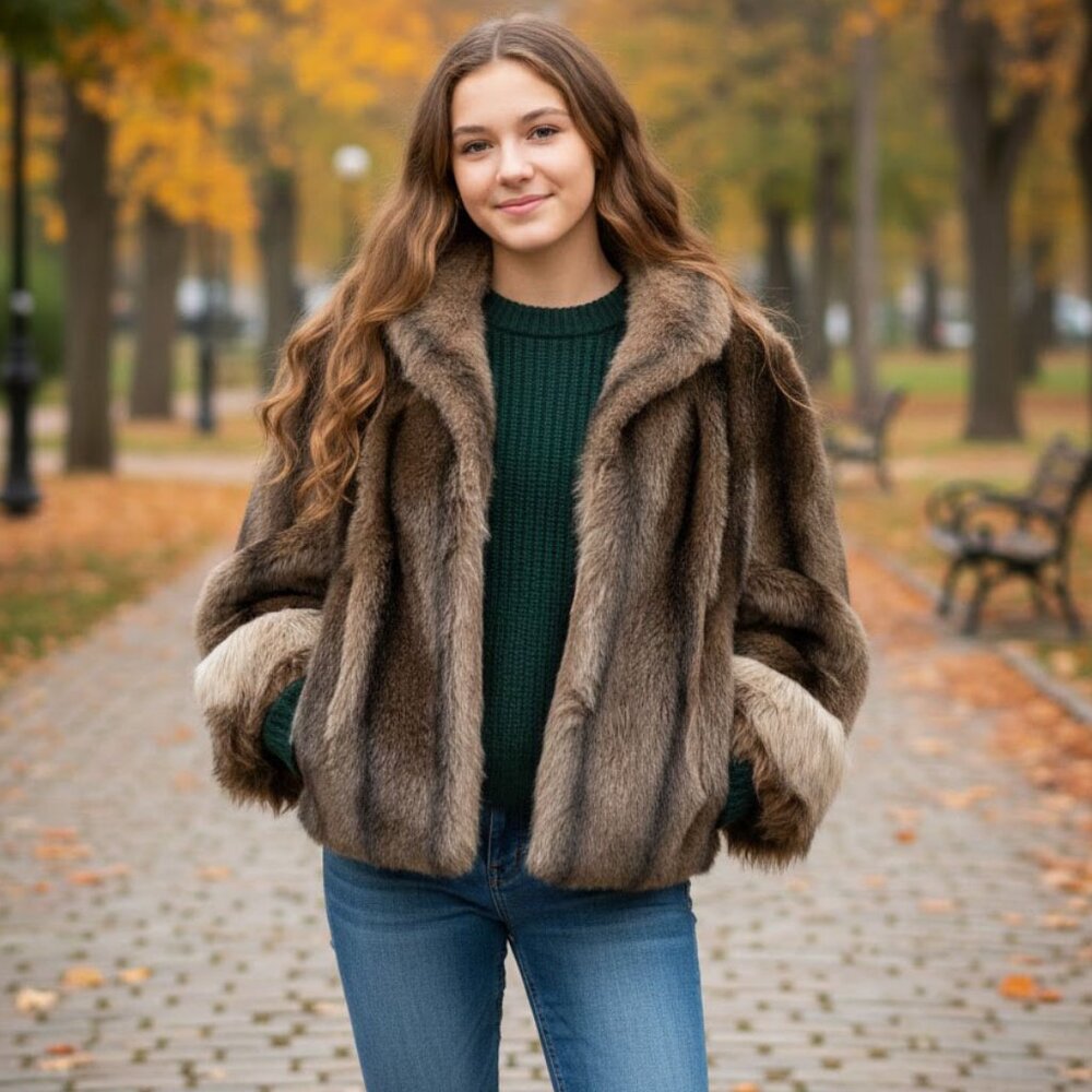 Vintage 60s Faux Fur Cape Jacket Regina Glenara by Glenoit